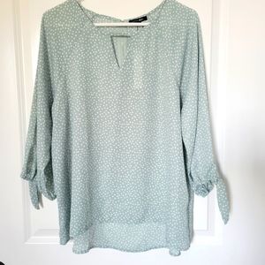 Papermoon XL Blue Polka dot blouse for women